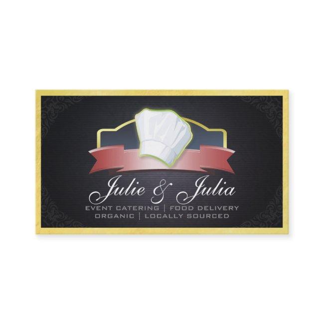 Chef Hat Catering Gold & Red Ribbon Personal Chef