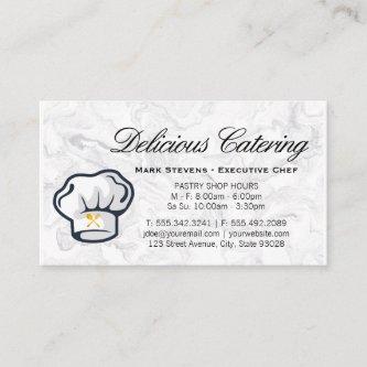 Chef Hat | Silverware | Marble Background