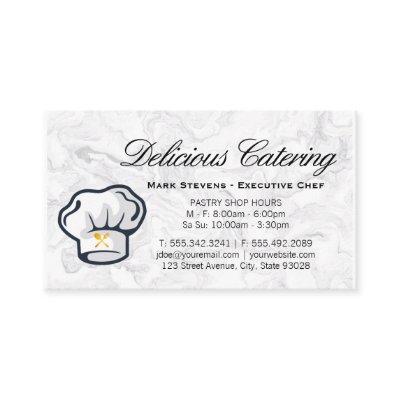 Chef Hat | Silverware | Marble Background