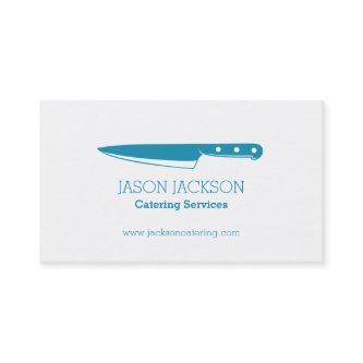 Chef knife teal graphic catering
