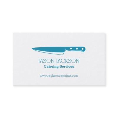 Chef knife teal graphic catering