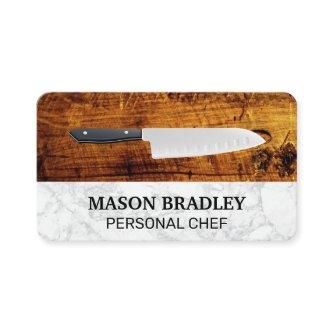 Chef Knife | Wood Background