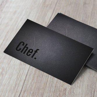 Chef Minimalist Black Typography