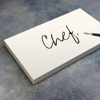 Chef Minimalist Handwriting Script Elegant