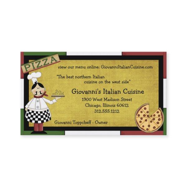 Chef Serving Hot Pizza