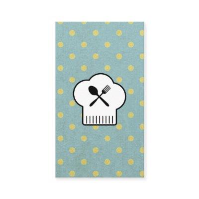 Chefs Hat Silverware Polka Dots
