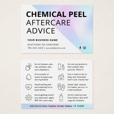 Chemical Peel Aftercare Instruction Card