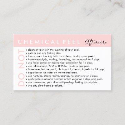 Chemical Peel Avoids Advices Aftercare