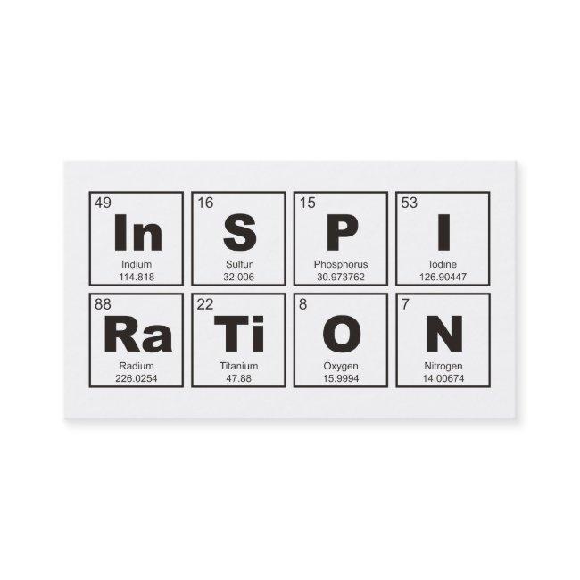 Chemical periodic table of elements: InSPIRaTiON