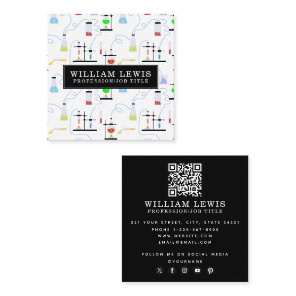 Chemistry Science Test Tubes Lab QR Code Square