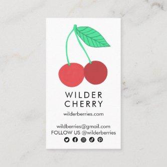 Cherries Fun Fruit Nutritionist Chef Social Icons