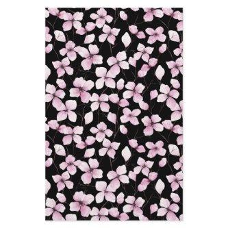 Cherry Blossom Soap Wrap Paper- Black Background