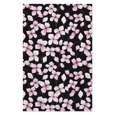 Cherry Blossom Soap Wrap Paper- Black Background