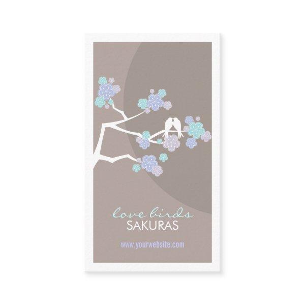 Cherry Blossoms Love Birds Sakura Flowers Branch
