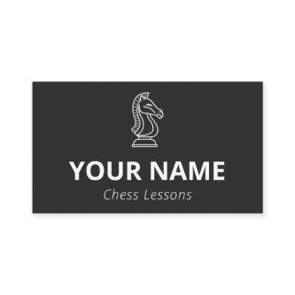 Chess Lessons Elegant Minimalist Black & White