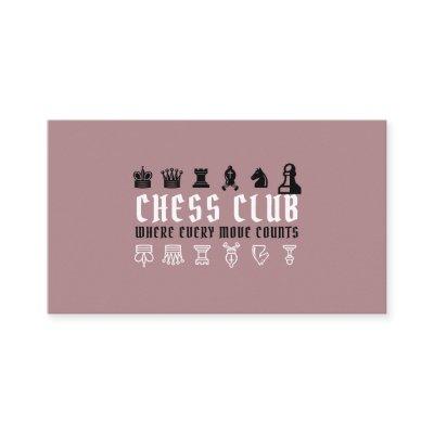 Chess Pieces, Chess Club