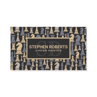 Chess Pieces Pattern Appointment Card