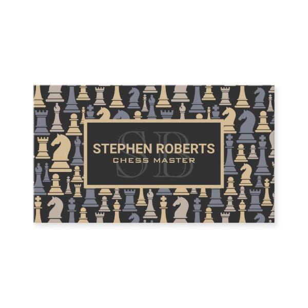 Chess Pieces Pattern Appointment Card