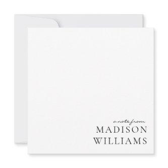 Chic A Note From Script Typography Note Card