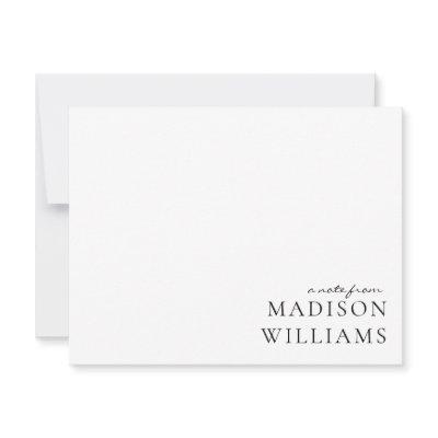 Chic A Note From Script Typography Note Card