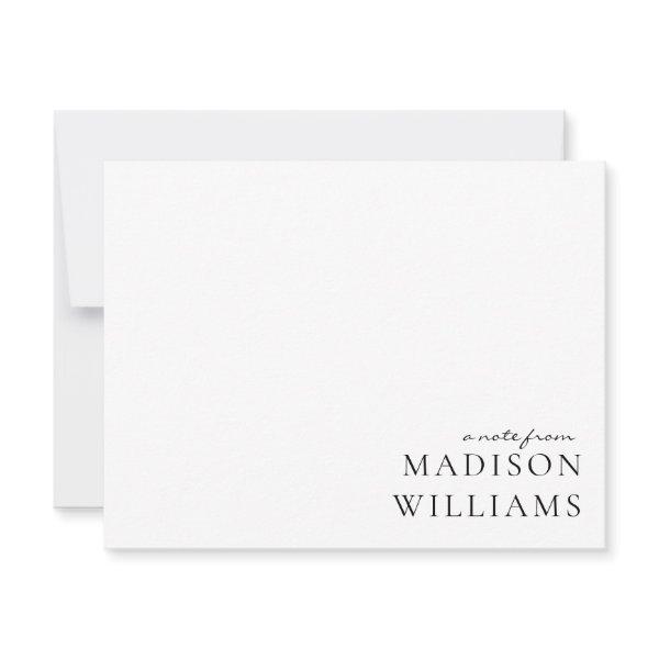 Chic A Note From Script Typography Note Card