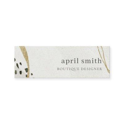 Chic Abstract Ivory Gold Black Grey Stone Texture  Mini