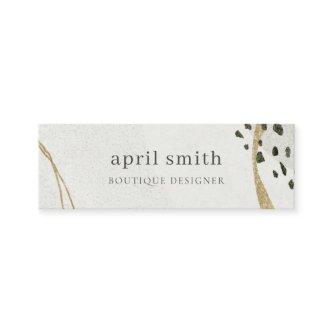 Chic Abstract Ivory Gold Black Grey Stone Texture  Mini