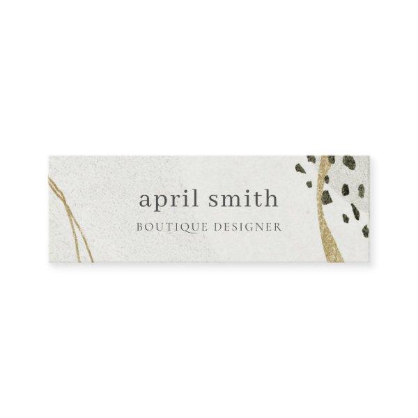 Chic Abstract Ivory Gold Black Grey Stone Texture  Mini