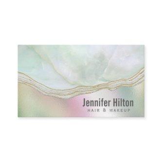 Chic agate geode professional  holographic busines