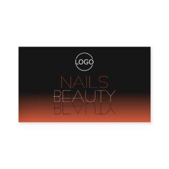 Chic Black Orange Mirror Font Classic with Logo