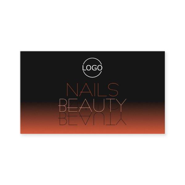 Chic Black Orange Mirror Font Classic with Logo