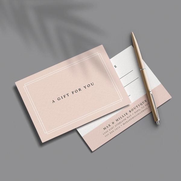 Chic Blush | Elegant Light Pink Gift Certificate