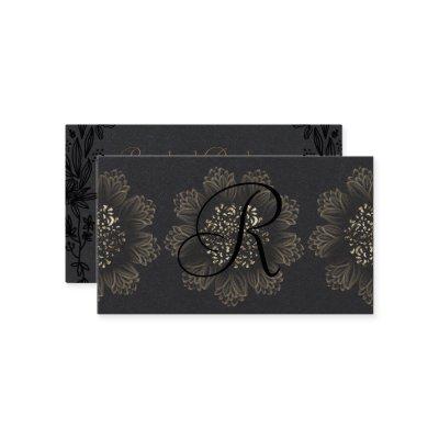 Chic Botanical Ornamental Gold and Premium Black