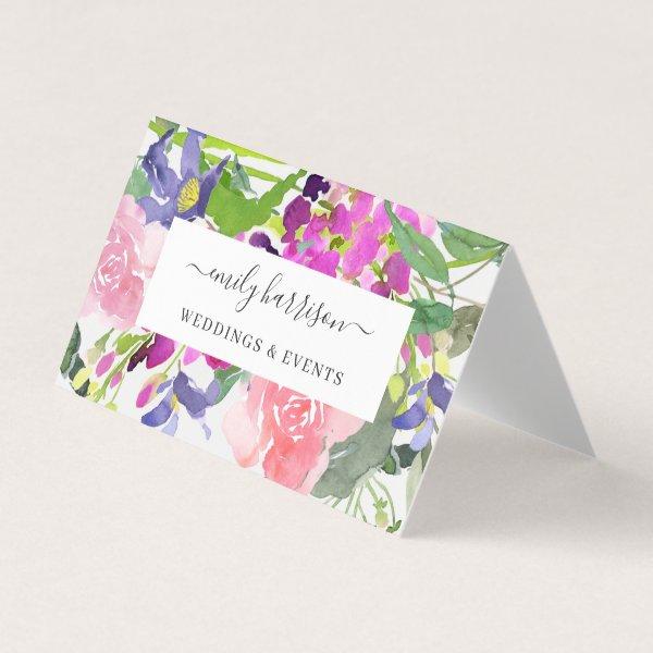 Chic Bright Watercolor Floral Blush
