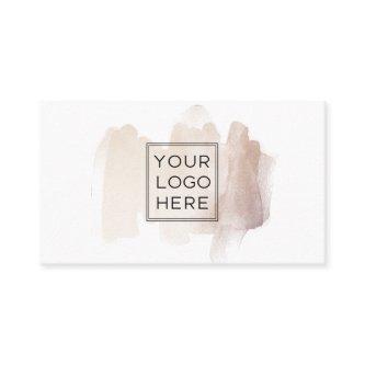 Chic Brush Stroke | Faux Rose Gold with Logo