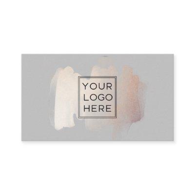 Chic Brush Stroke | Faux Rose Gold with Logo