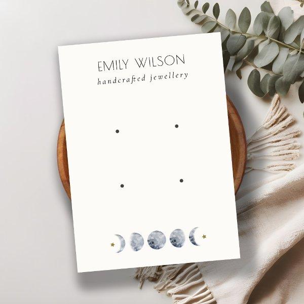 Chic Celestial Moon Watercolor 2 Earring Display