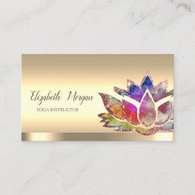Chic Colorful Lotus Flower Yoga Instructor