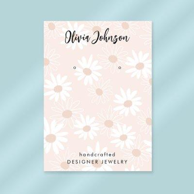 Chic Daisy Floral Pattern Jewelry Earring Display