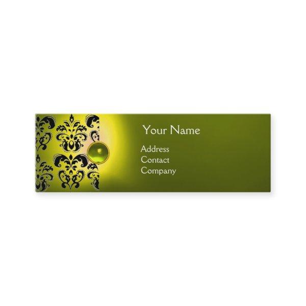 CHIC DAMASK GEM  MONOGRAM yellow Mini