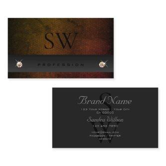 Chic Dark Gray Orange Gradient Snake with Monogram