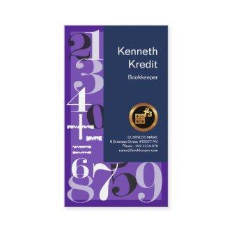 Chic Debit Credit Purple Numbers Bookkeeping