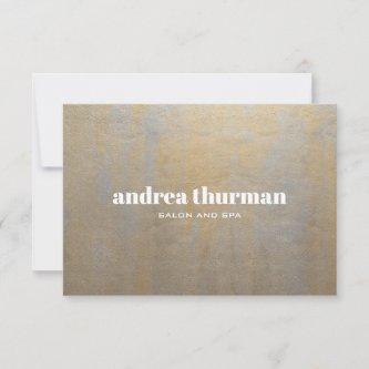 Chic Distressed Gray Satin gold Gift Card