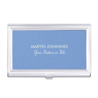 Chic Elegant Plain Stylish Blue Minimalist  Case