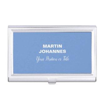 Chic Elegant Plain Stylish Blue Minimalist  Case