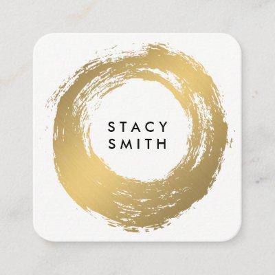 Chic Faux Gold Brushed Square