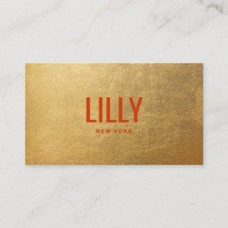 Chic Faux Gold Foil Bold Modern Typography