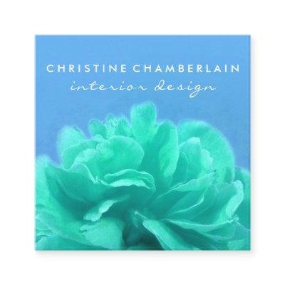 Chic Floral Color-Contrast Square