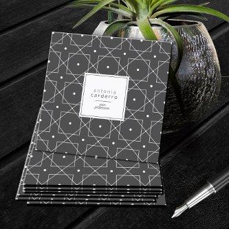 Chic Geometric Pattern Squared White/Black ID799 Square