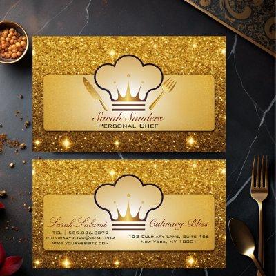 Chic glam Personal Chef Catering Gold Glitter